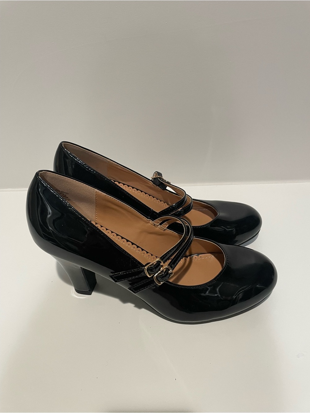 Black Patent Mary Jane Heels - Classic Women's Dress Pumps
